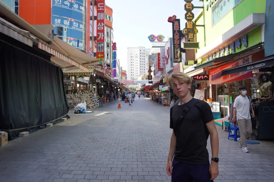 In a market street in Seoul